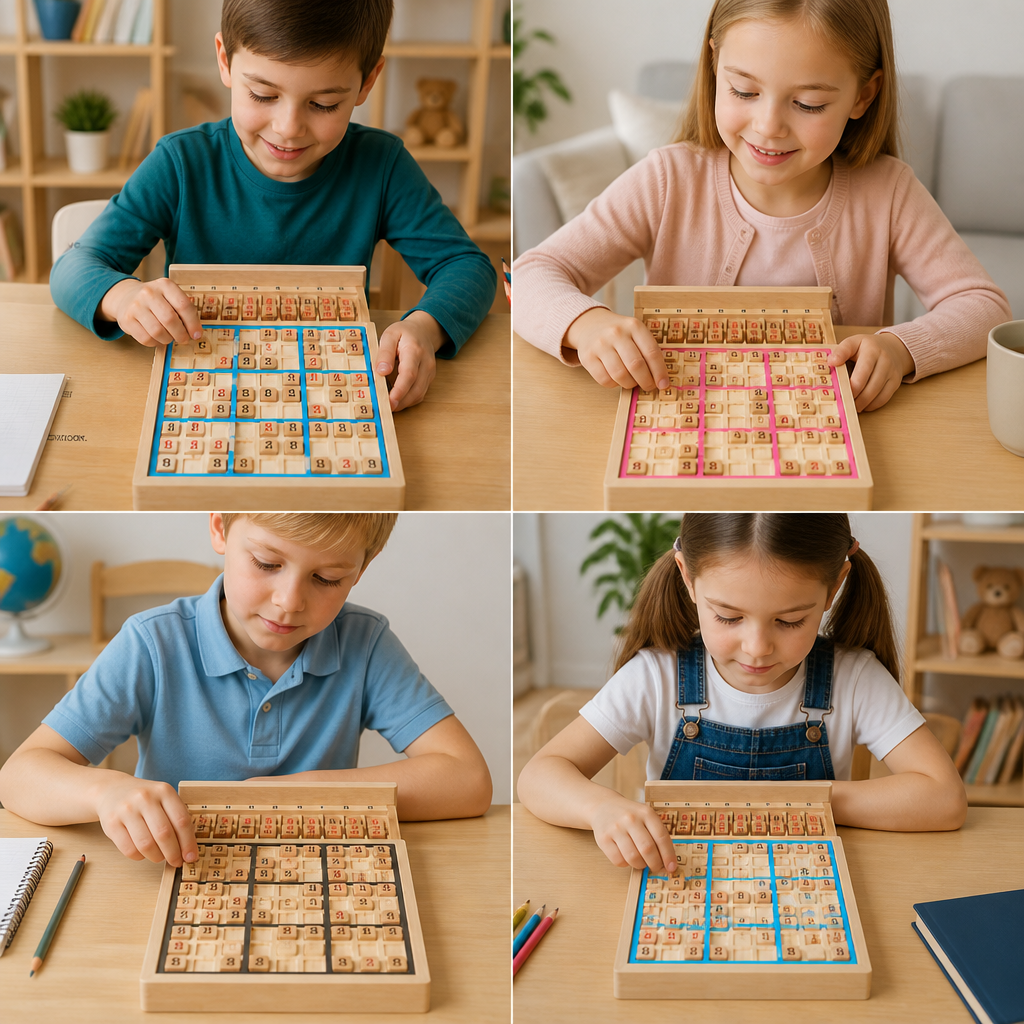 Wooden Sudoku Puzzle Board – Educational Logic & Math Game
