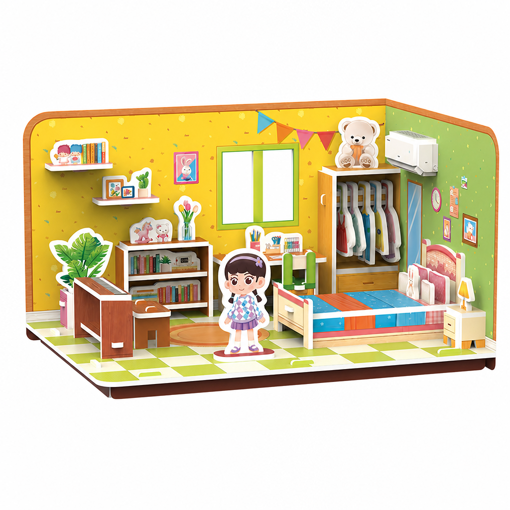 3D DIY Playroom Building Kit – Educational Puzzle & Craft Set