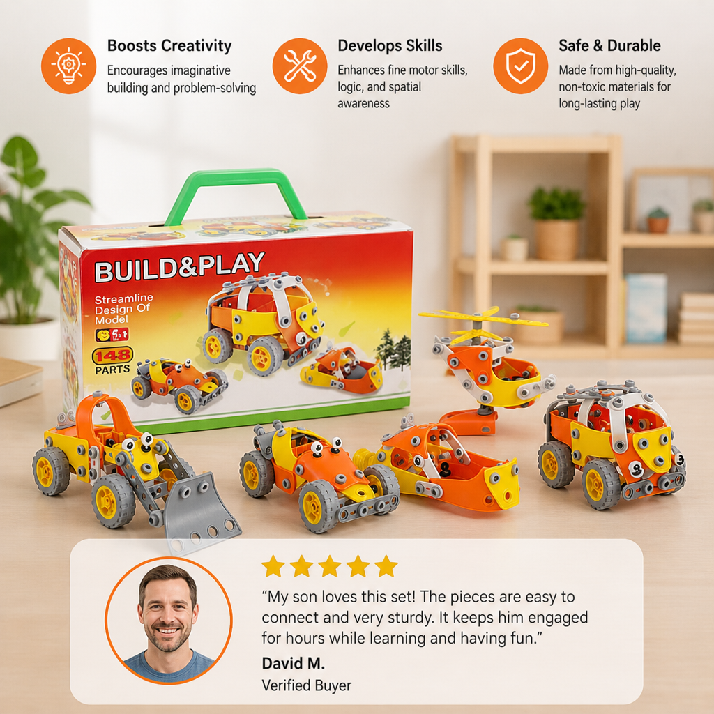 STEM Flexible Screw & Nut Building Blocks Set