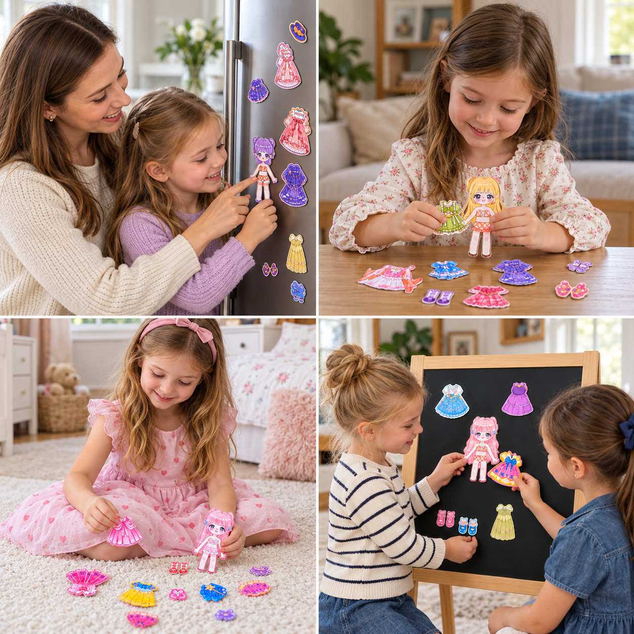 Princess Magnetic Dress-Up Set with 3D Stickers