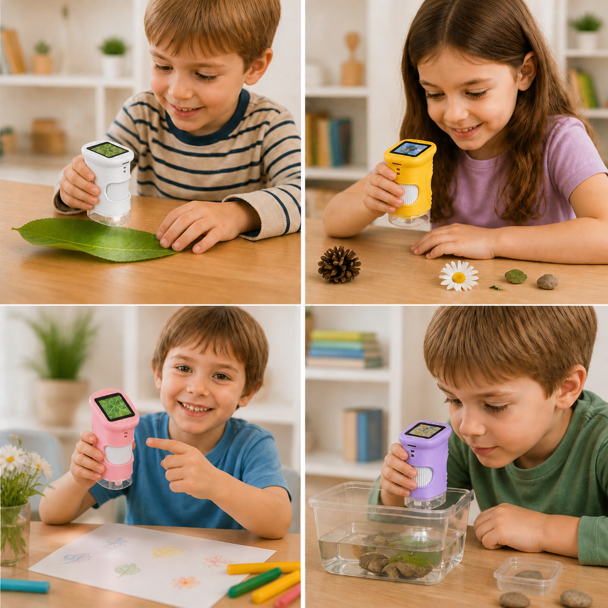 Kids’ 2-in-1 Digital Microscope & Telescope with Photo and Video Camera