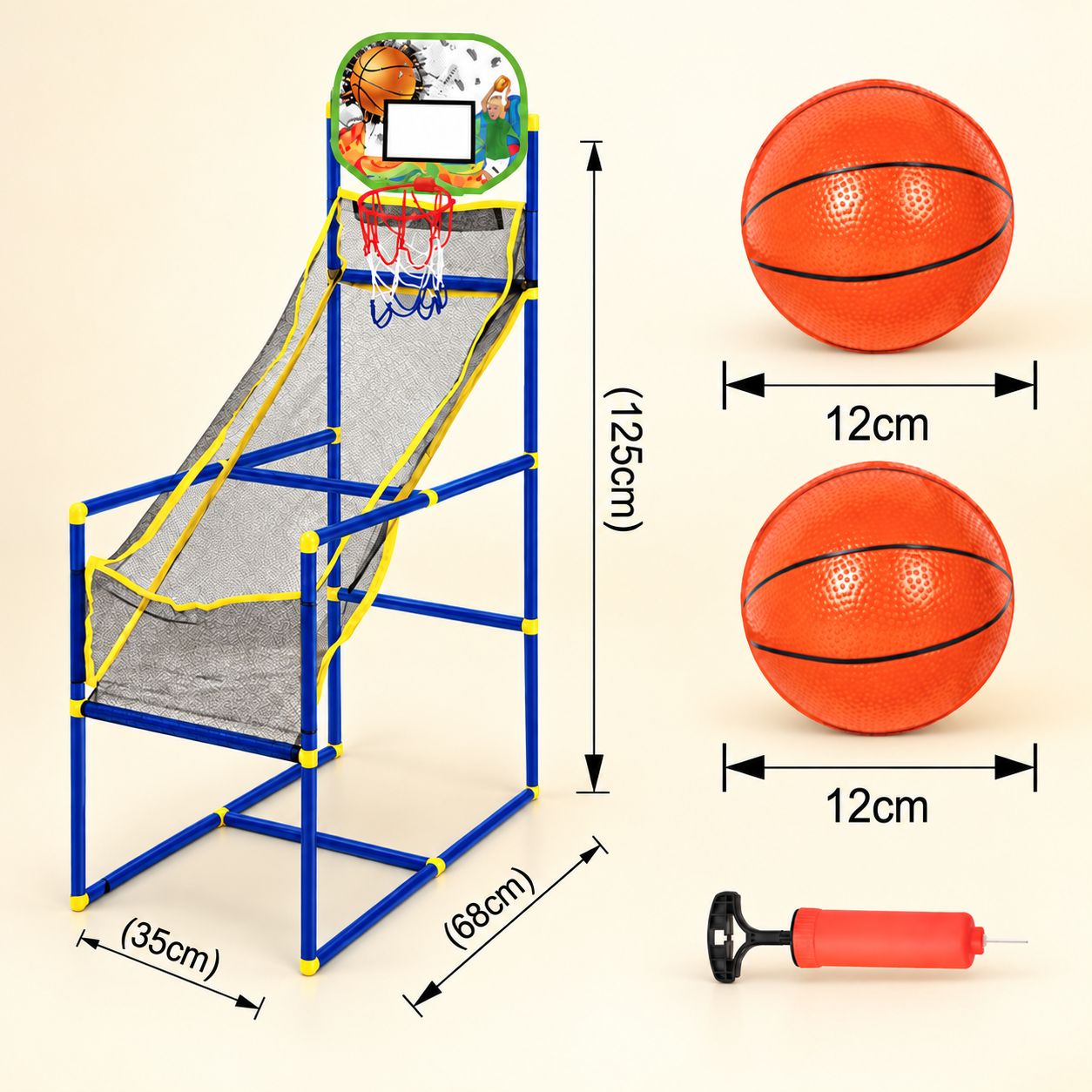 Adjustable Kids Basketball Hoop Set - That Grows With Your Kids