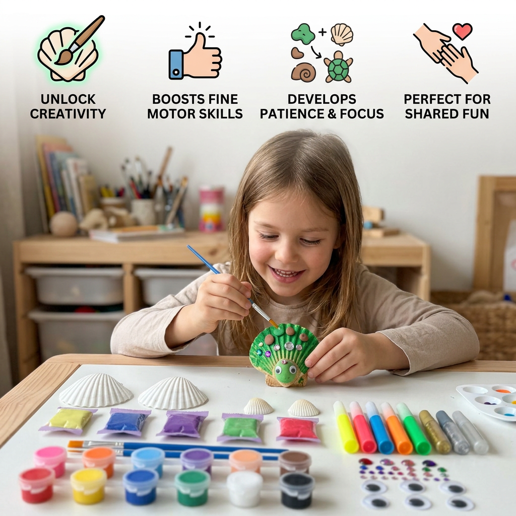 Glow in the Dark Sea Shell Painting & Craft Kit
