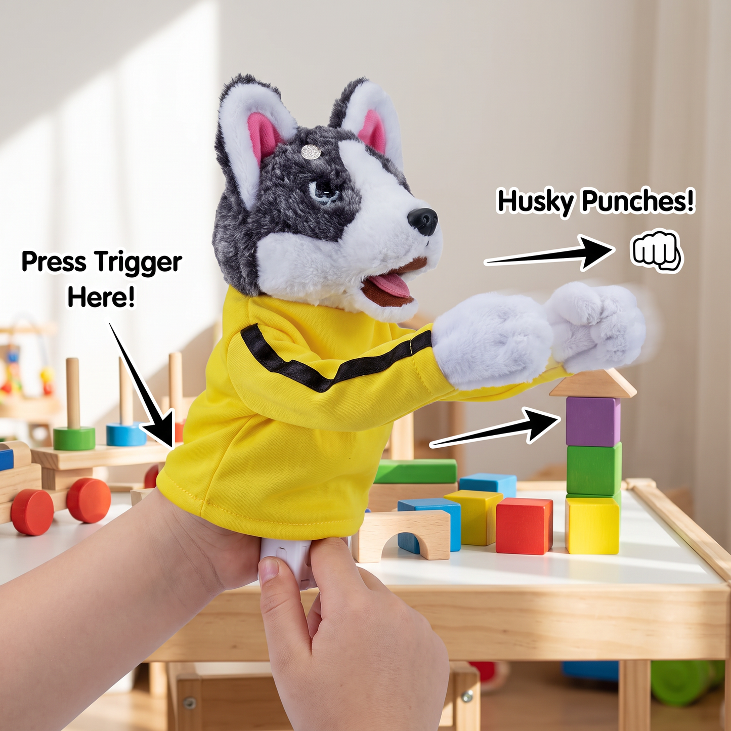 Boxing Husky Funny Kids Toy
