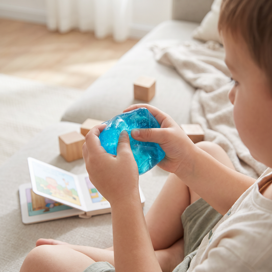 Cube Squishy Stress Ball – Soft Gel Sensory Fidget Toy