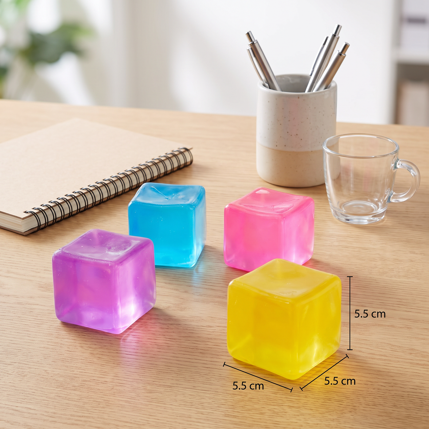 Cube Squishy Stress Ball – Soft Gel Sensory Fidget Toy