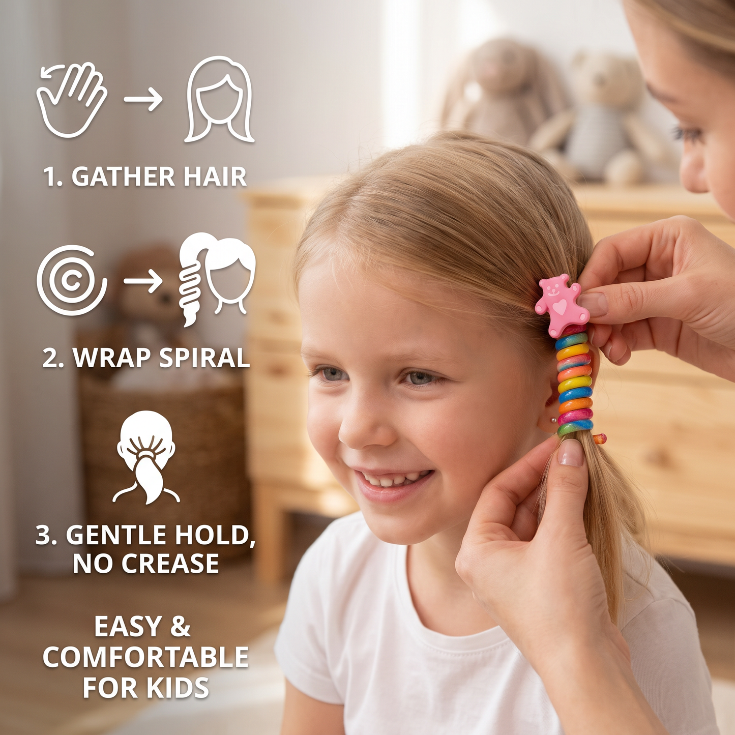Cute Kids Spiral Hair Tie Set