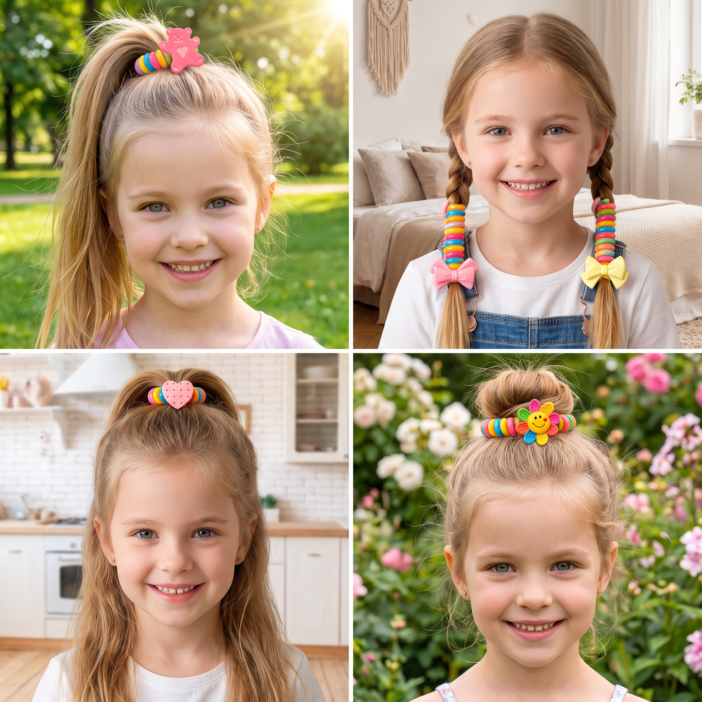 Cute Kids Spiral Hair Tie Set