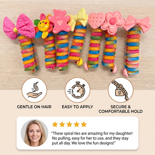 Cute Kids Spiral Hair Tie Set