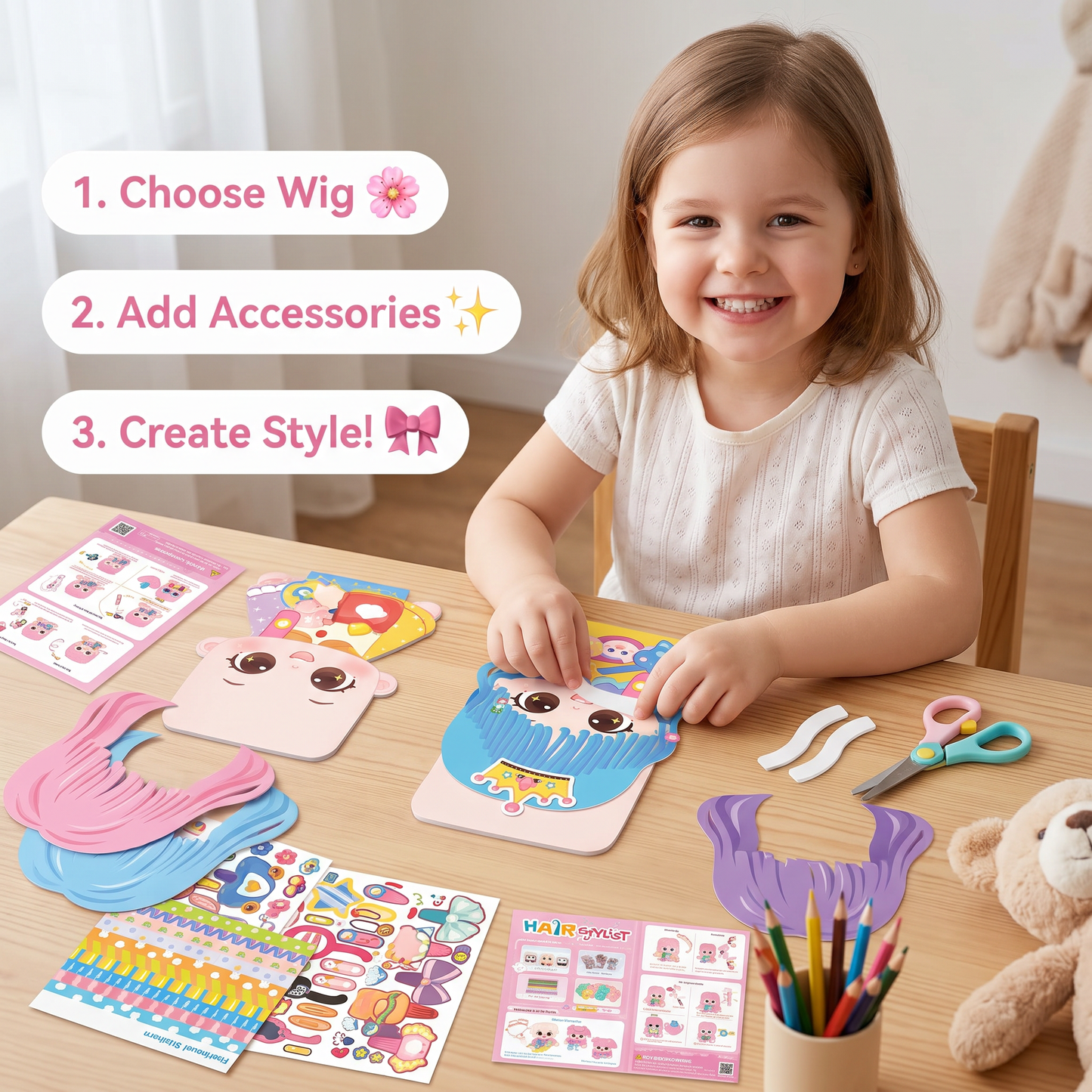 DIY Hair Stylist Craft Kit for Kids