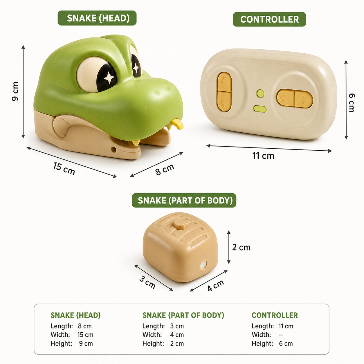 Interactive Growing RC Snake STEM Toy – Eats Blocks & Grows Longer