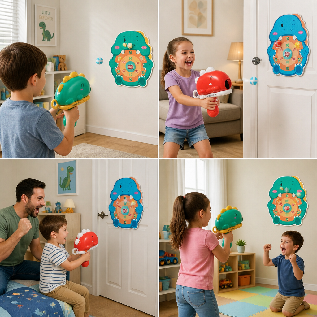 Dinosaur Sticky Ball Shooter – Target Shooting Game for Kids