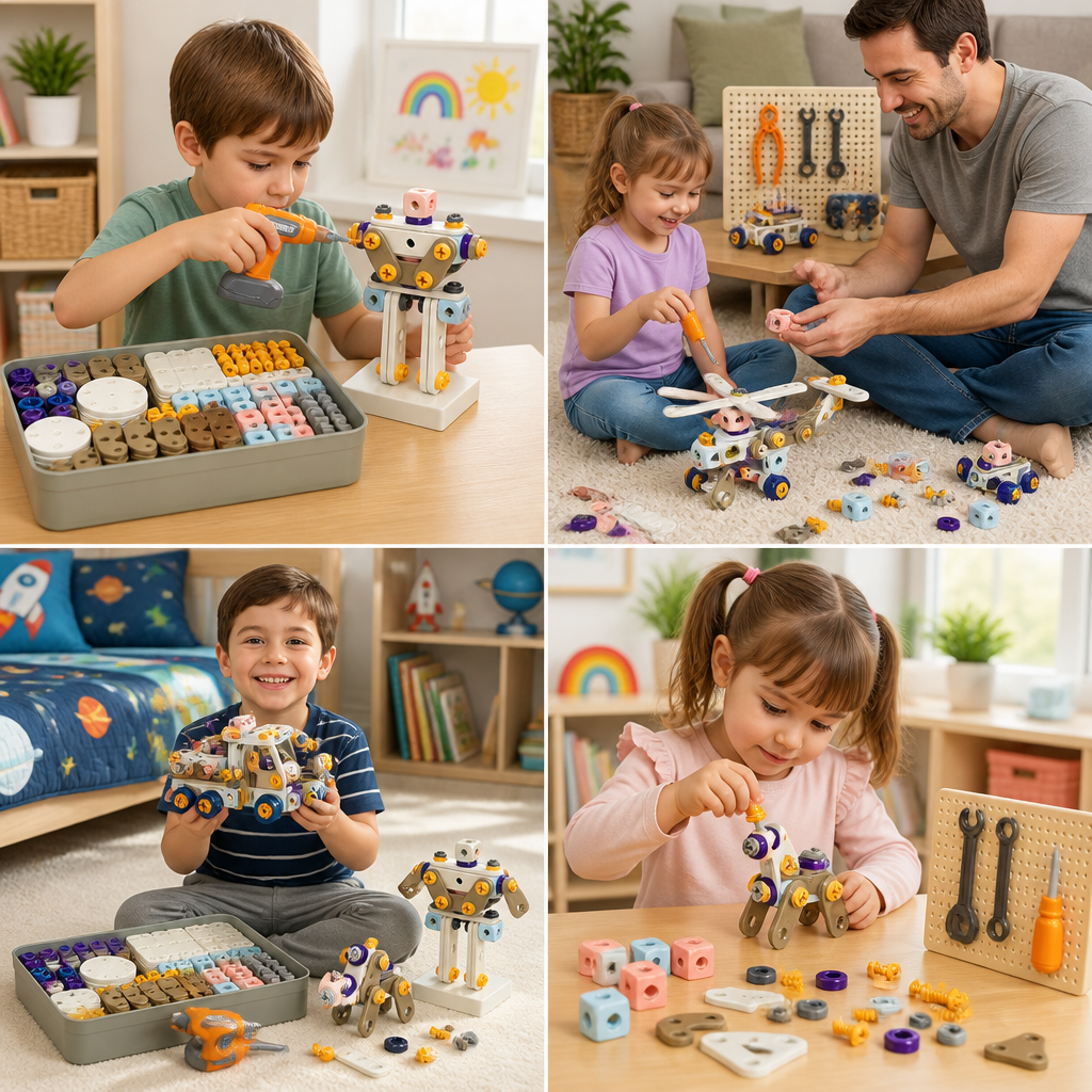Kids’ DIY Tool Kit with Electric Drill – STEM Building Playset