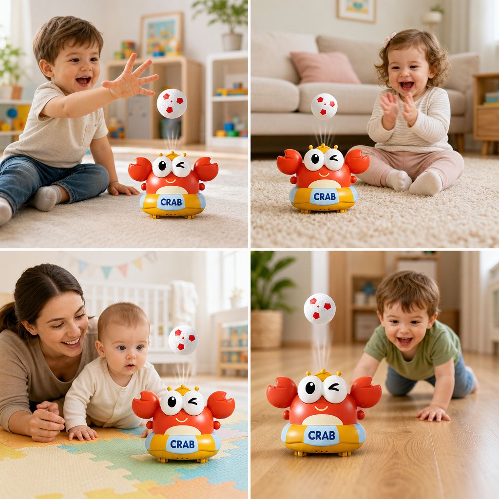Kids’ Electric Crab Floating Ball Toy
