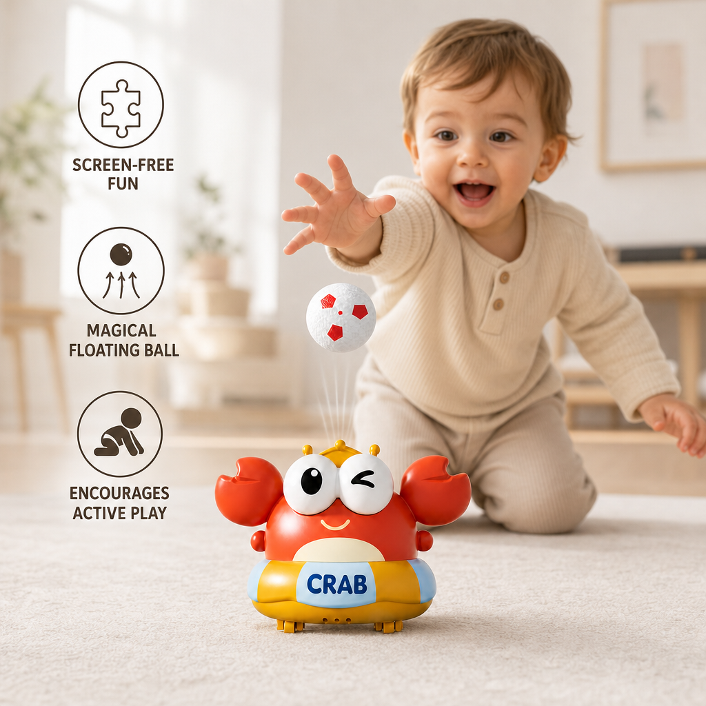 Kids’ Electric Crab Floating Ball Toy