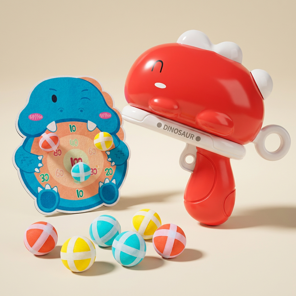 Dinosaur Sticky Ball Shooter – Target Shooting Game for Kids