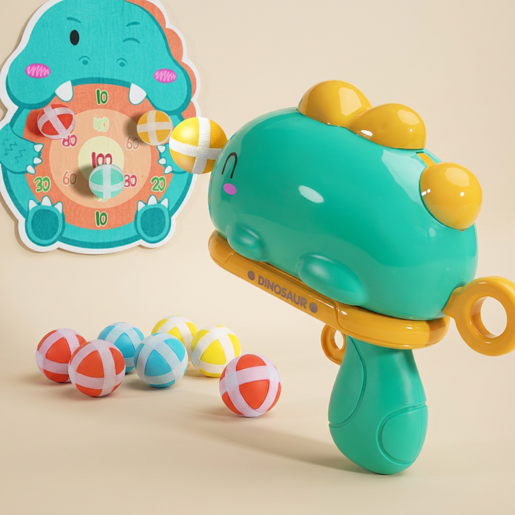 Dinosaur Sticky Ball Shooter – Target Shooting Game for Kids