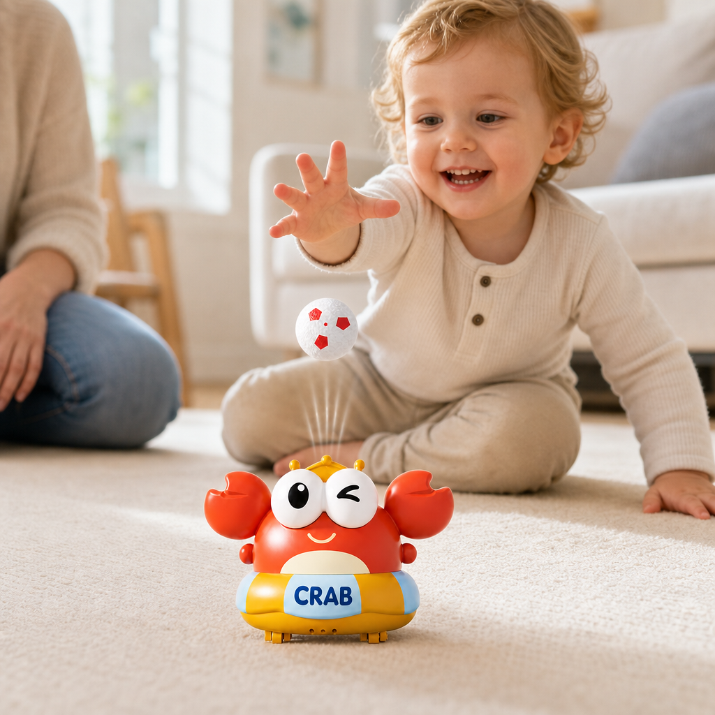 Kids’ Electric Crab Floating Ball Toy