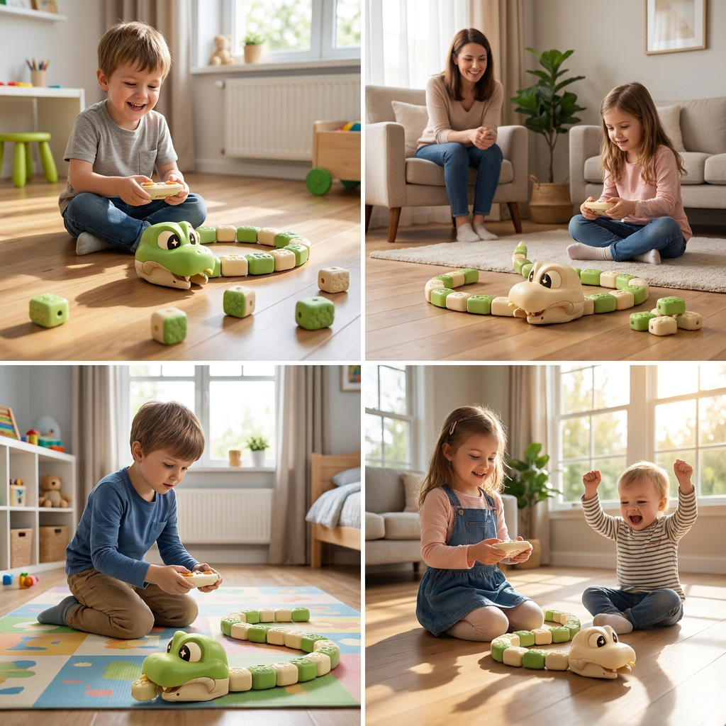 Interactive Growing RC Snake STEM Toy – Eats Blocks & Grows Longer