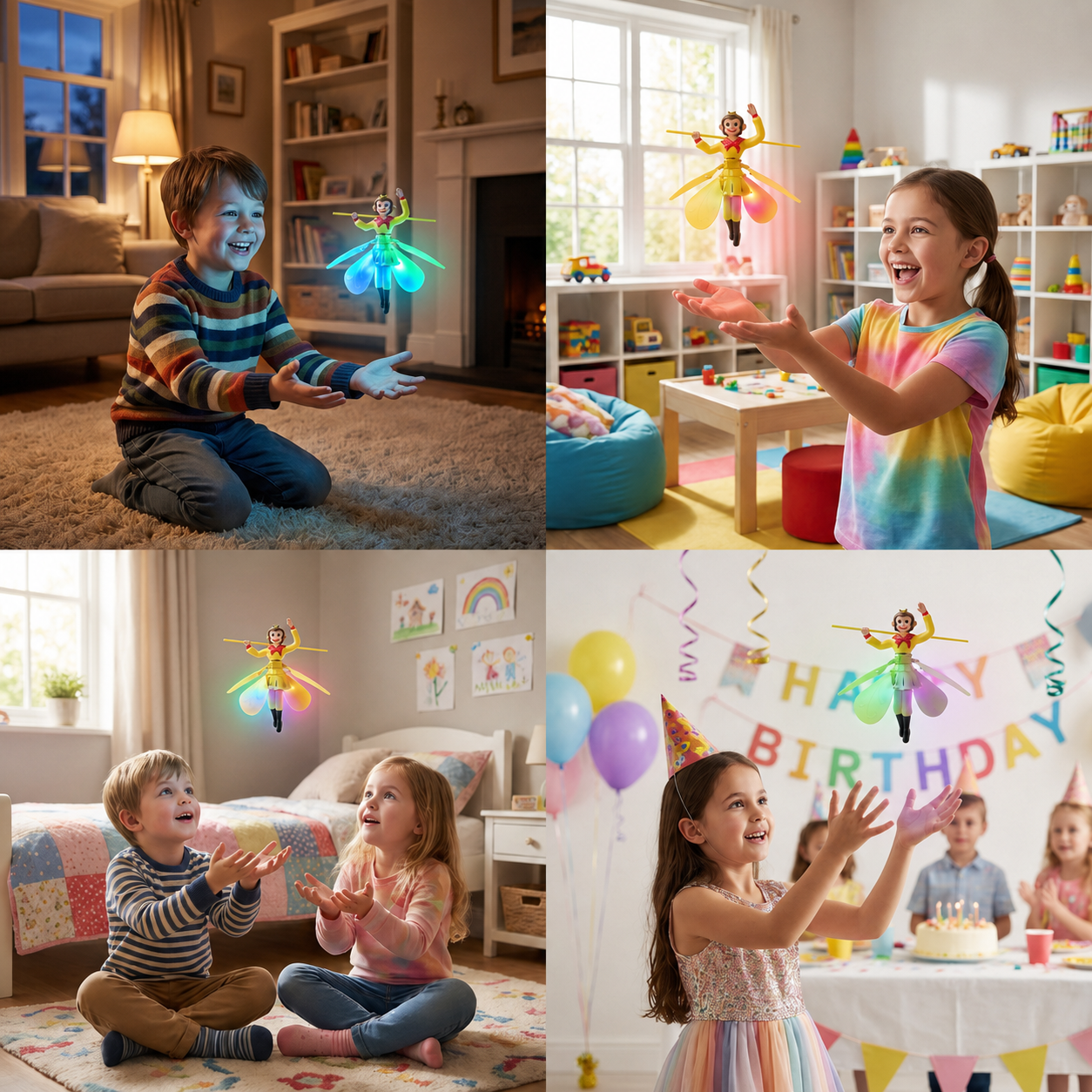 Interactive Flying Monkey Toy with Motion Sensor & LED Lights