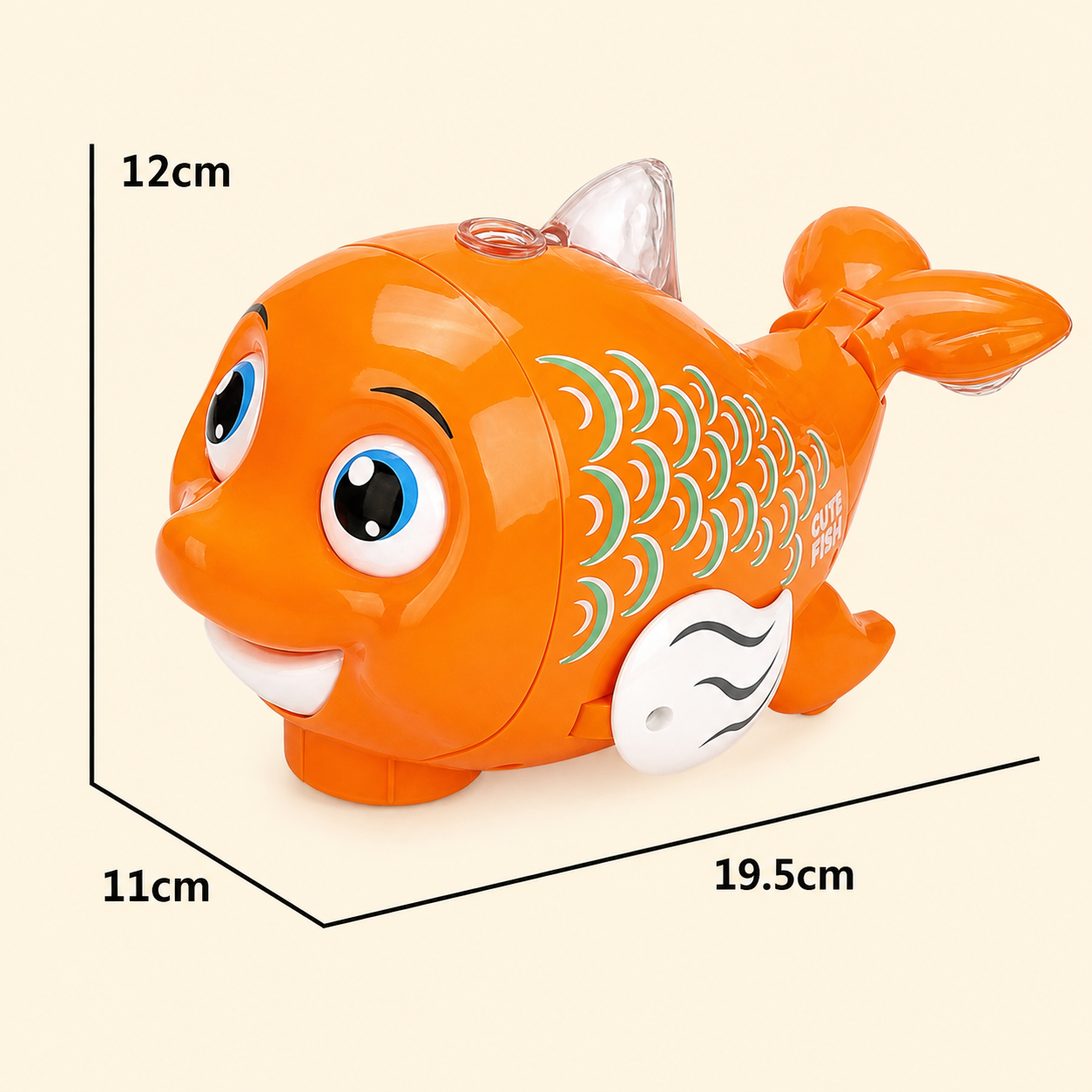 Interactive Floating Ball Fish Toy with Lights & Music