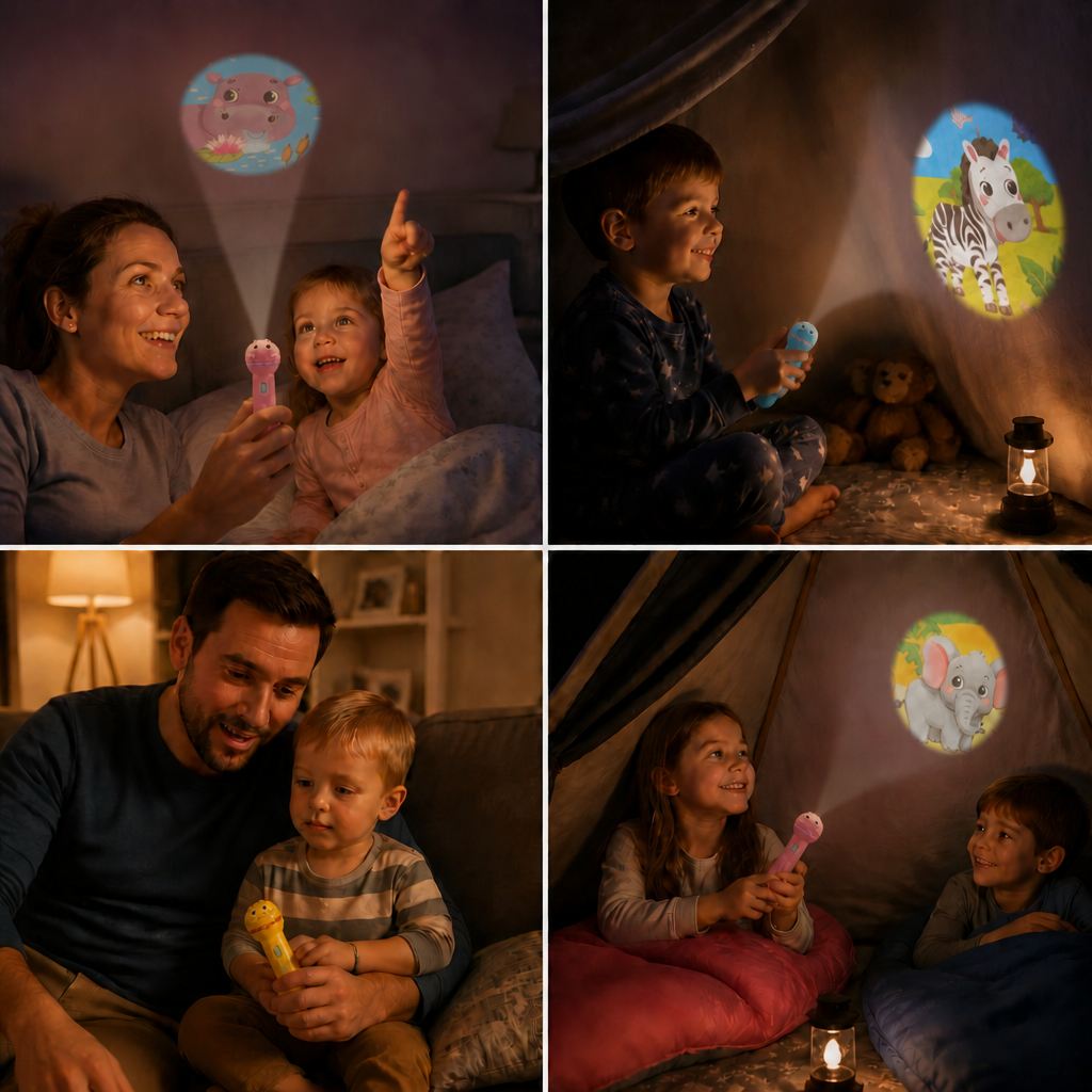 Kids’ Bedtime Story Projection Flashlight