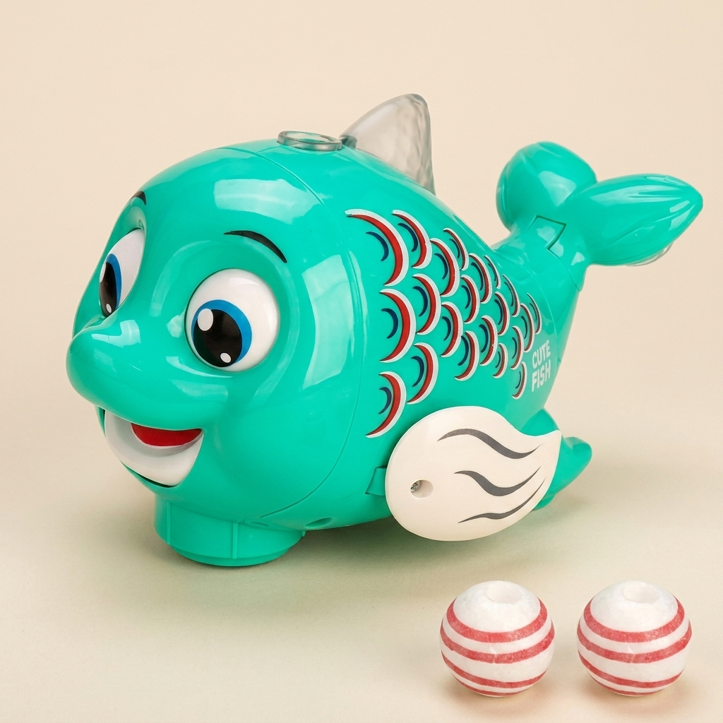 Interactive Floating Ball Fish Toy with Lights & Music