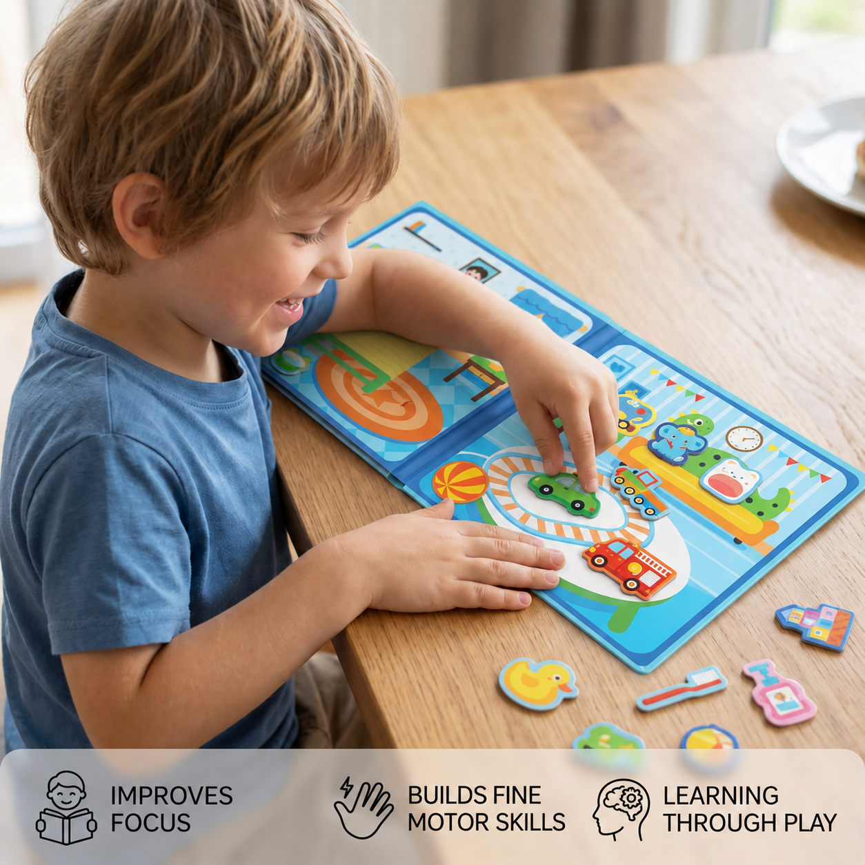Montessori Magnetic Quiet Book – Creative Dress-Up & Scene Play