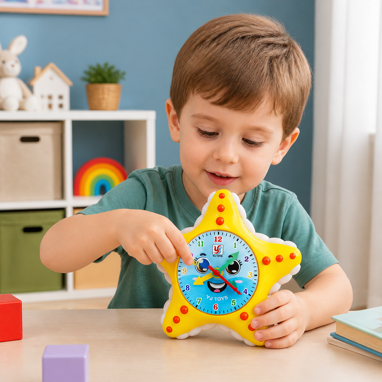 Starfish Clock Learning Toy – Interactive Time Teaching Toy for Kids