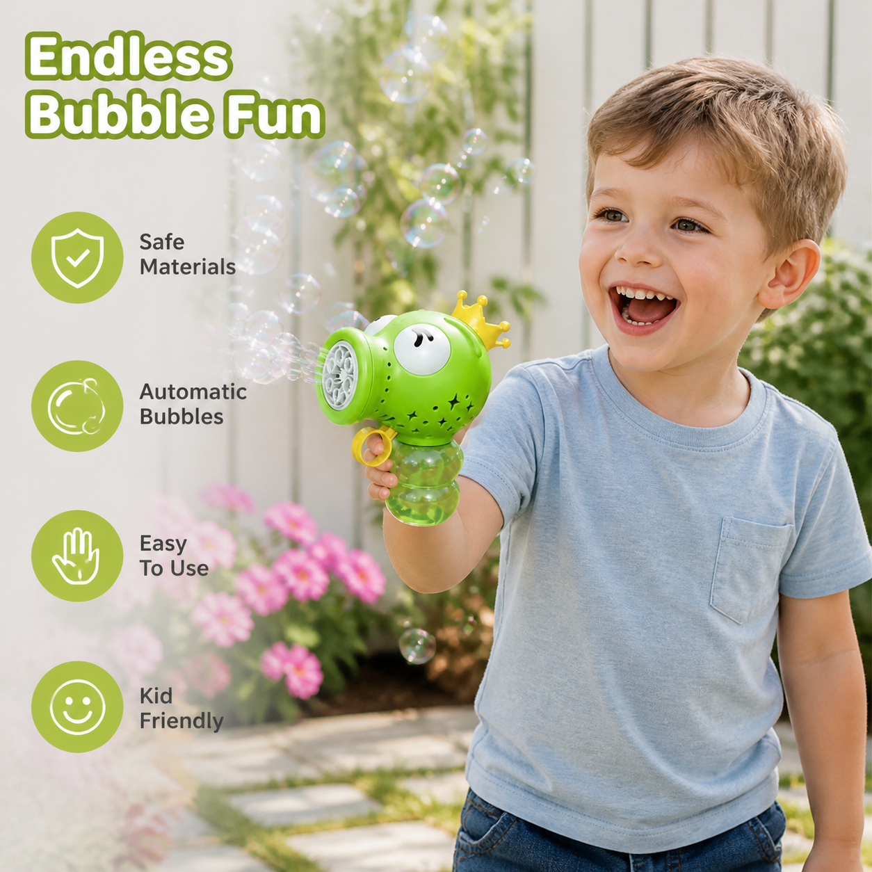 Cute Automatic Bubble Machine – Electric Bubble Blower for Kids