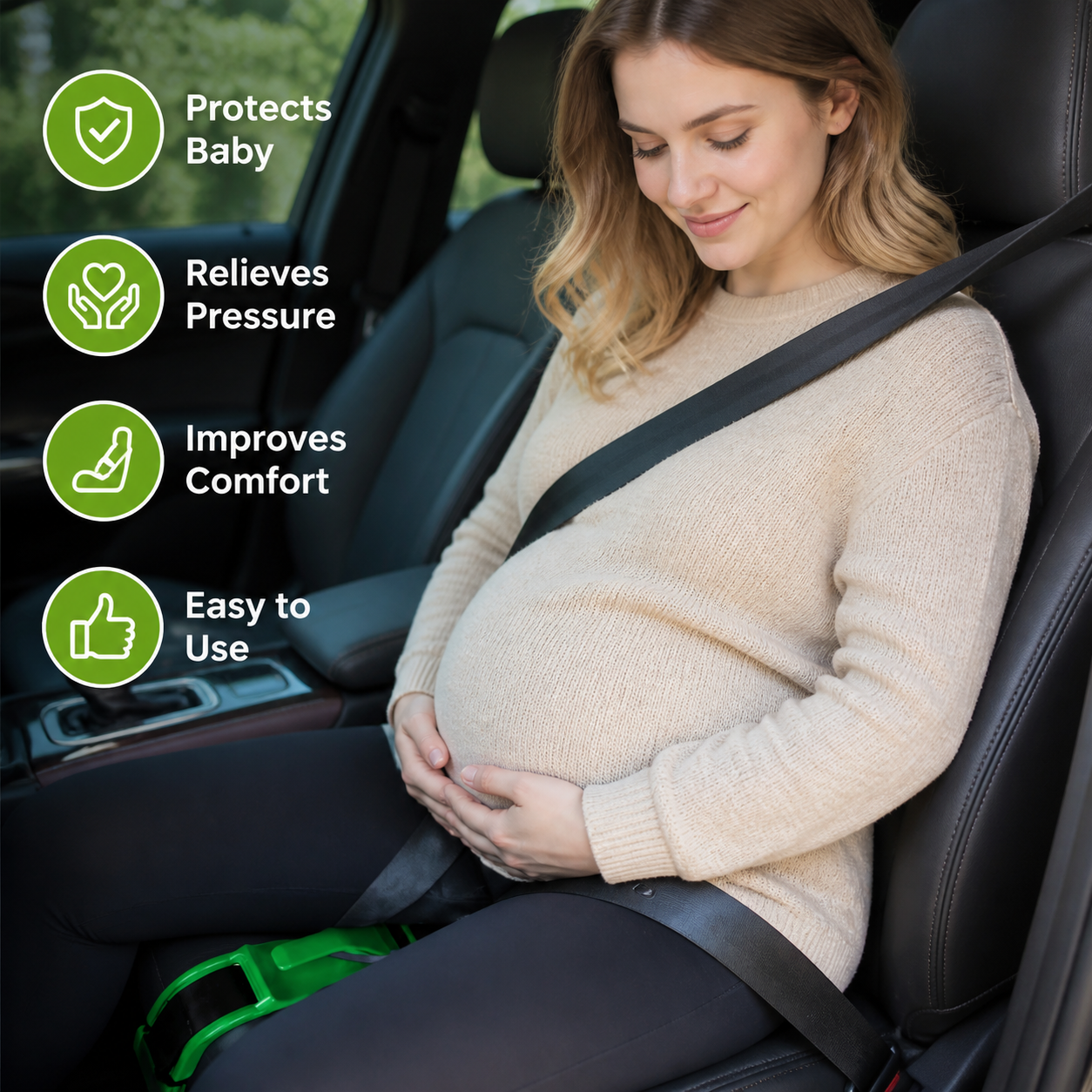 Car Travel Maternity Belly Support Strap – Adjustable & Comfortable Pregnancy Support