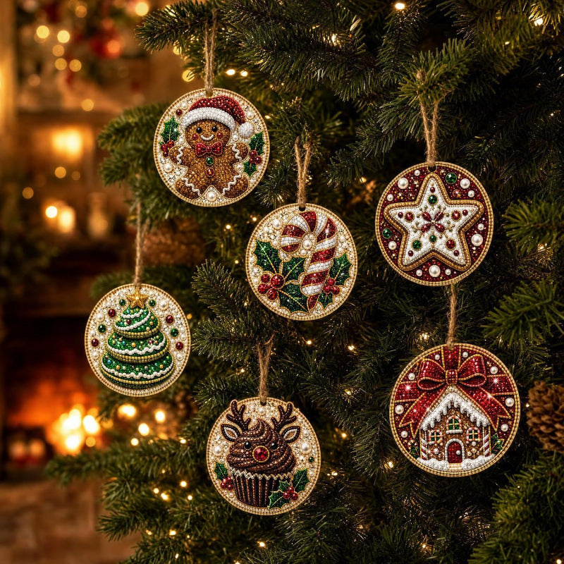 DIY Christmas Wooden Ornament Diamond Painting Kit
