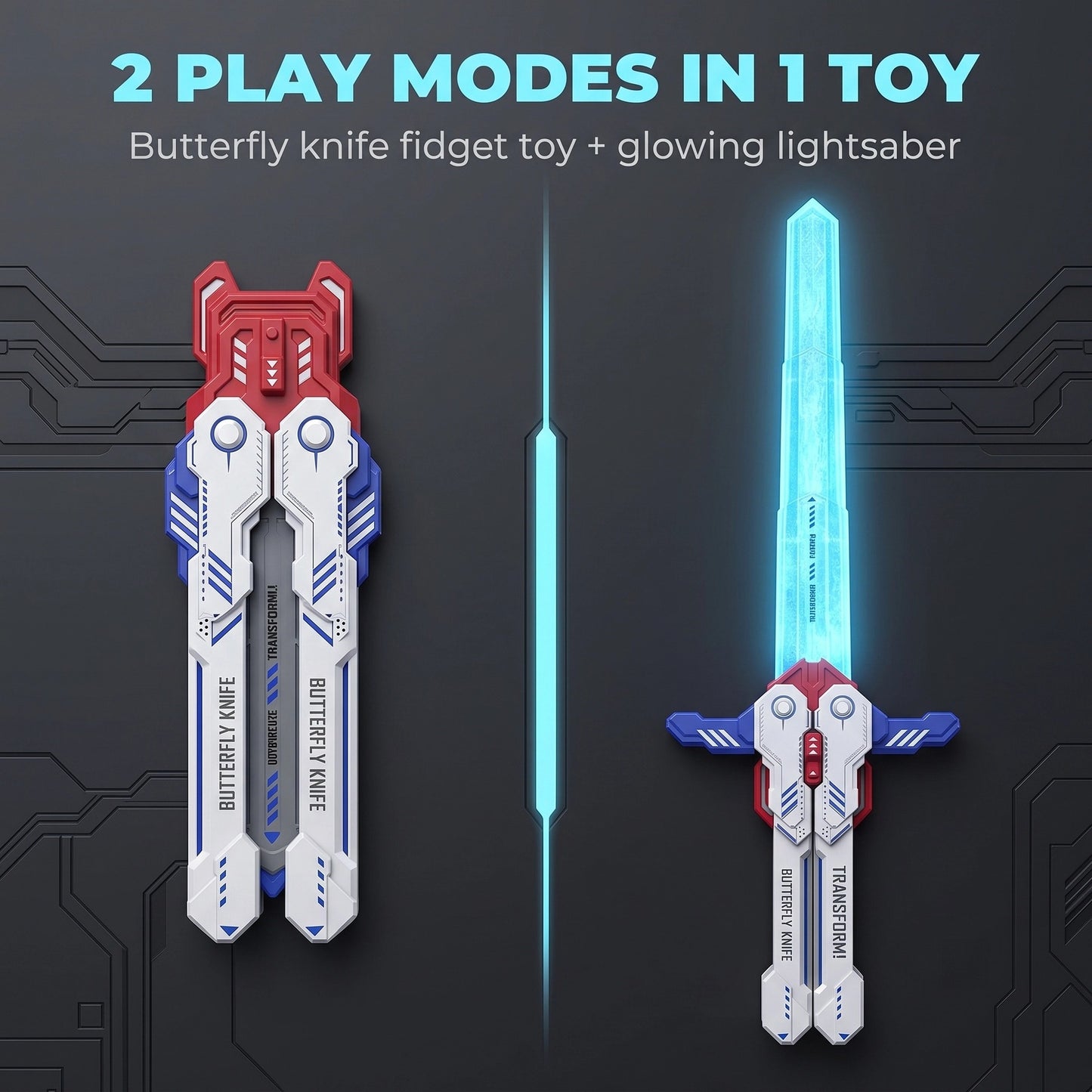 Glowing Telescopic Butterfly Sword Toy