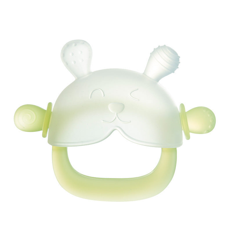 Bunny Baby Teething Mitten – Soft BPA-Free Silicone Gum Soother with Anti-Drop Wristband (3–18 Months)