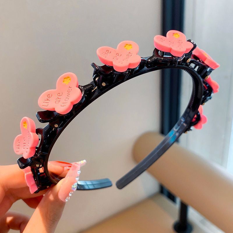 Cute Hair Clips & Bands for Girls with Flower, Strawberry & Rainbow Charms