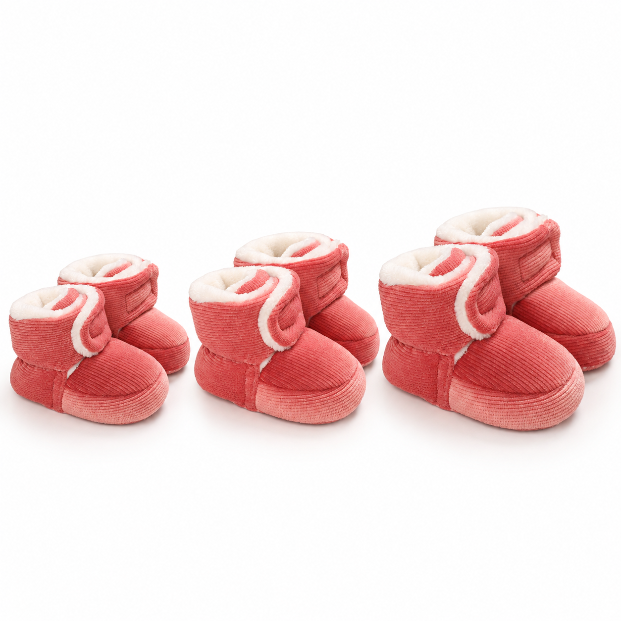 Warm & Cozy Plush Baby Booties with Soft, Non-Slip Soles