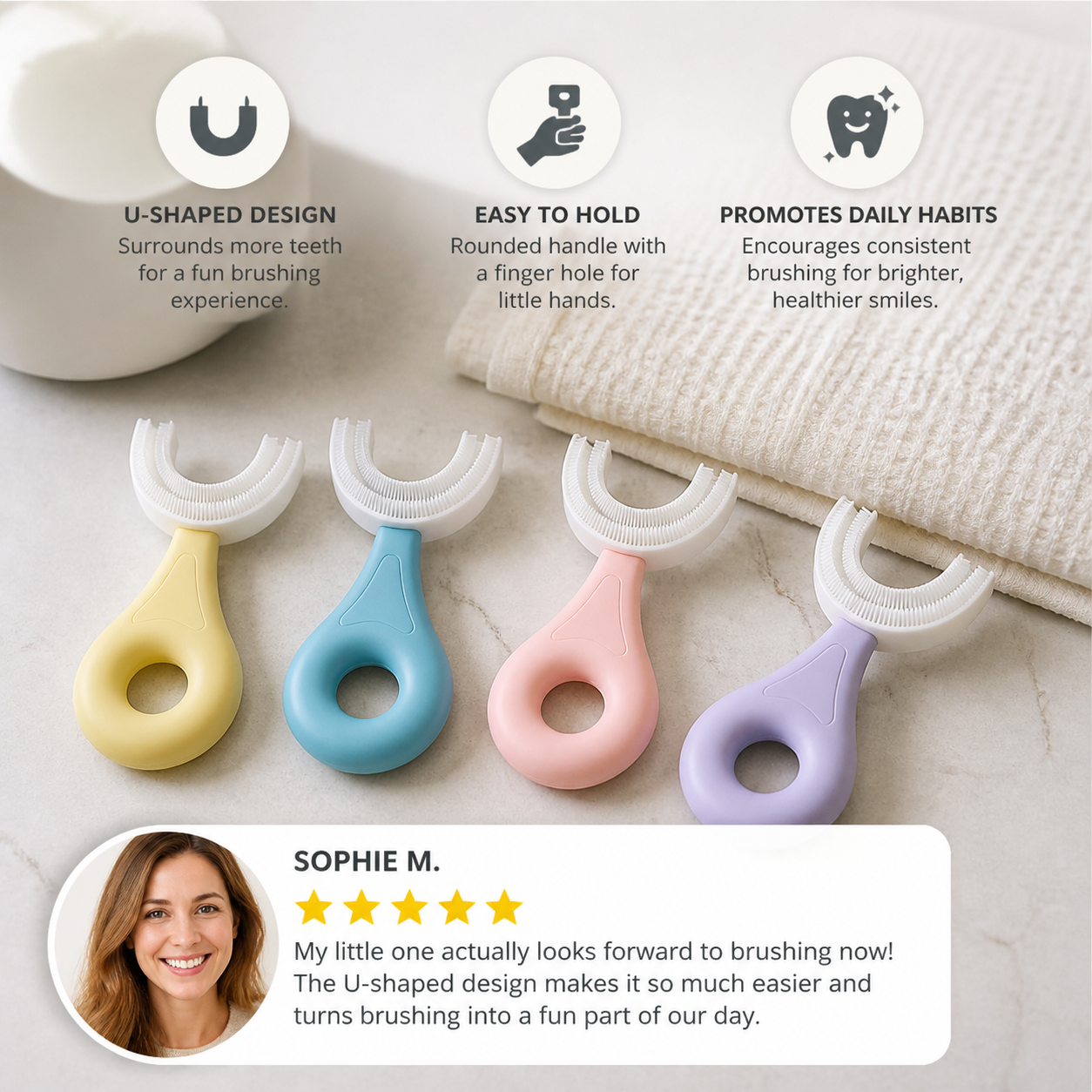 Kids’ U-Shaped Toothbrush
