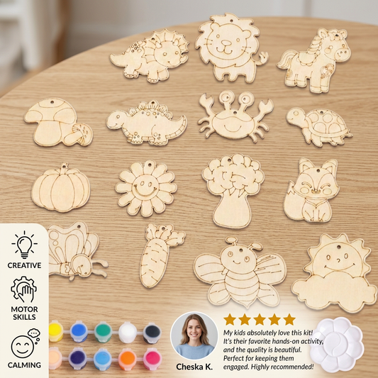 DIY Wooden Paint & Play Craft Kit for Kids