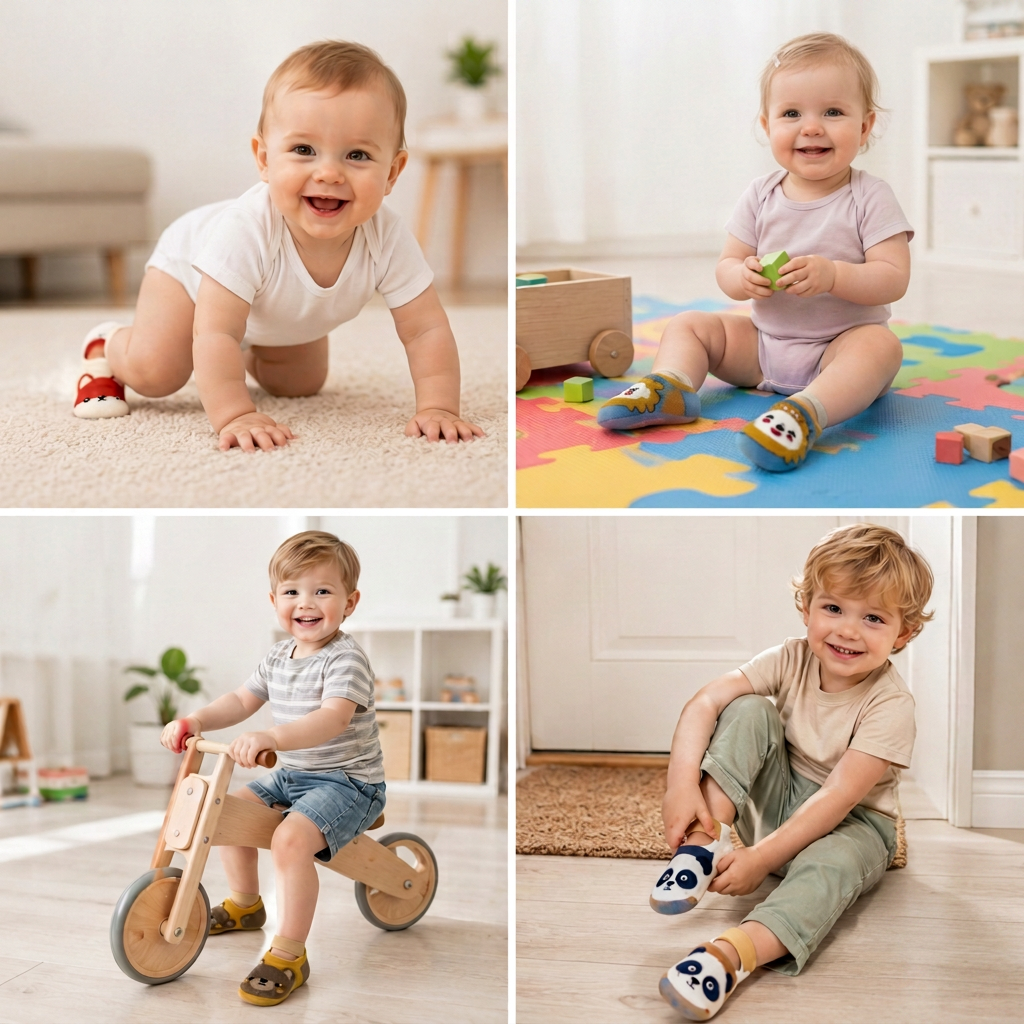 Non-Slip Cartoon Sock Shoes for Babies & Toddlers