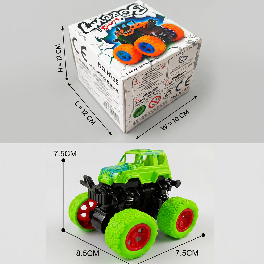 Friction-Powered Monster Truck Stunt Car for Kids