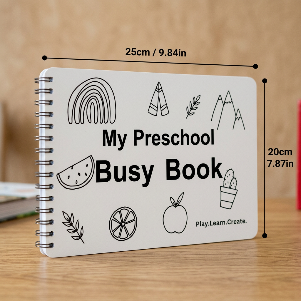 Montessori Busy Book – Reusable Preschool Learning Activity Book