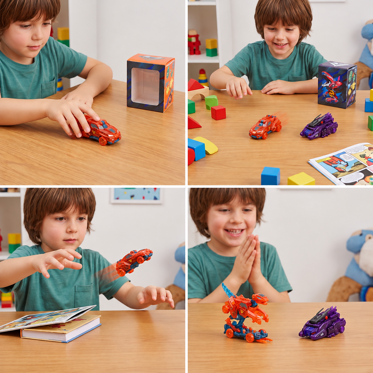 Jumping Transforming Racing Car Toy