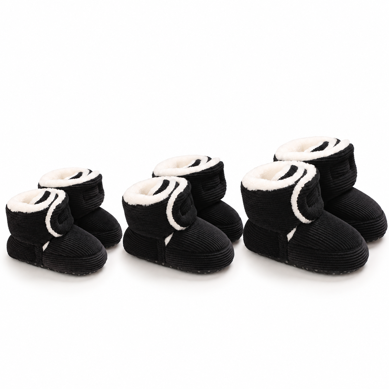 Warm & Cozy Plush Baby Booties with Soft, Non-Slip Soles