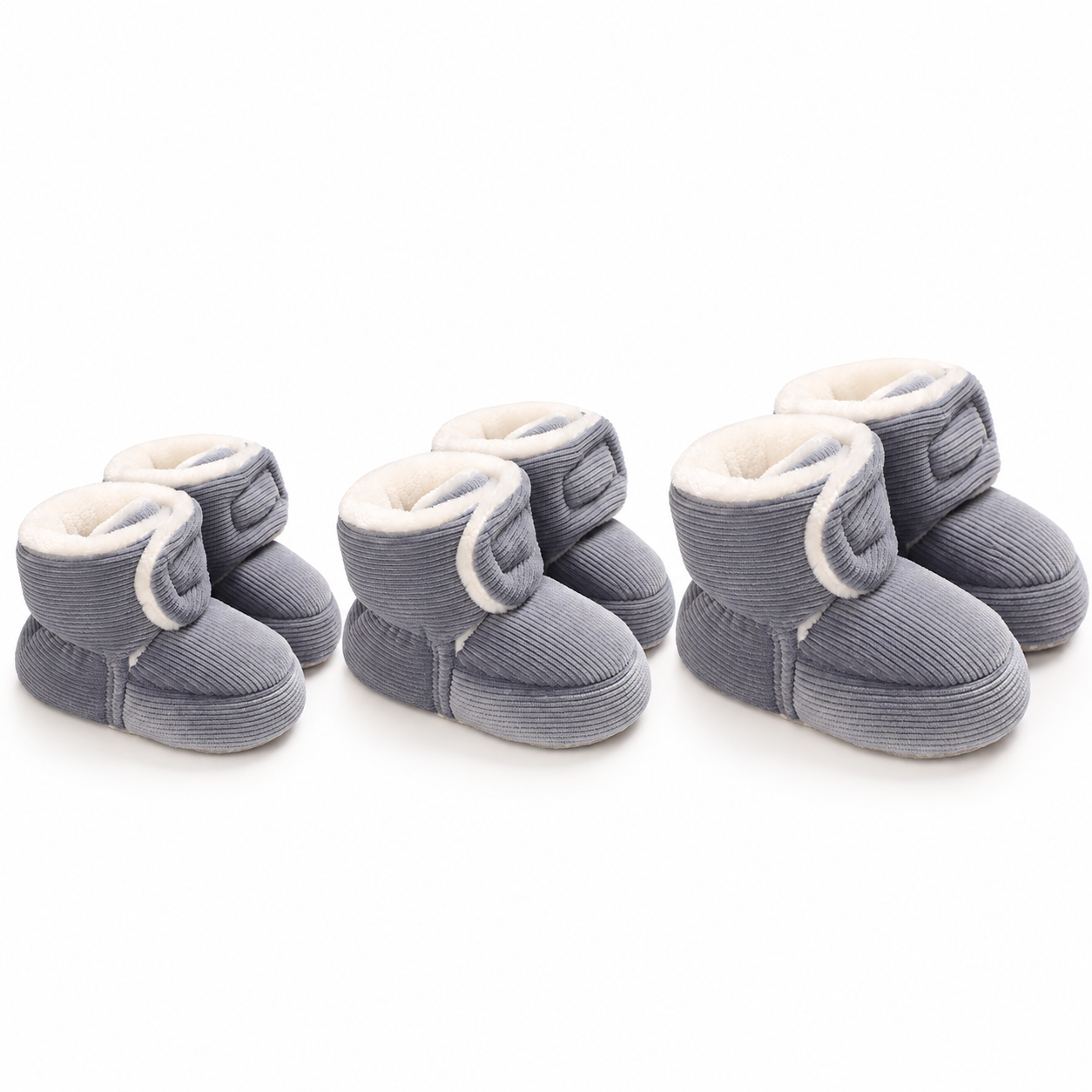 Warm & Cozy Plush Baby Booties with Soft, Non-Slip Soles