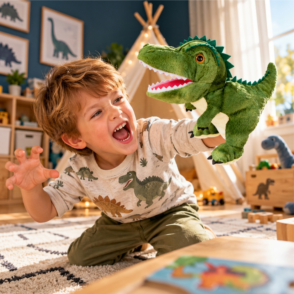 Funny Dinosaur Plush Hand Puppet