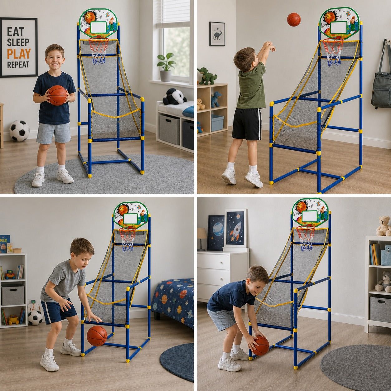 Adjustable Kids Basketball Hoop Set - That Grows With Your Kids