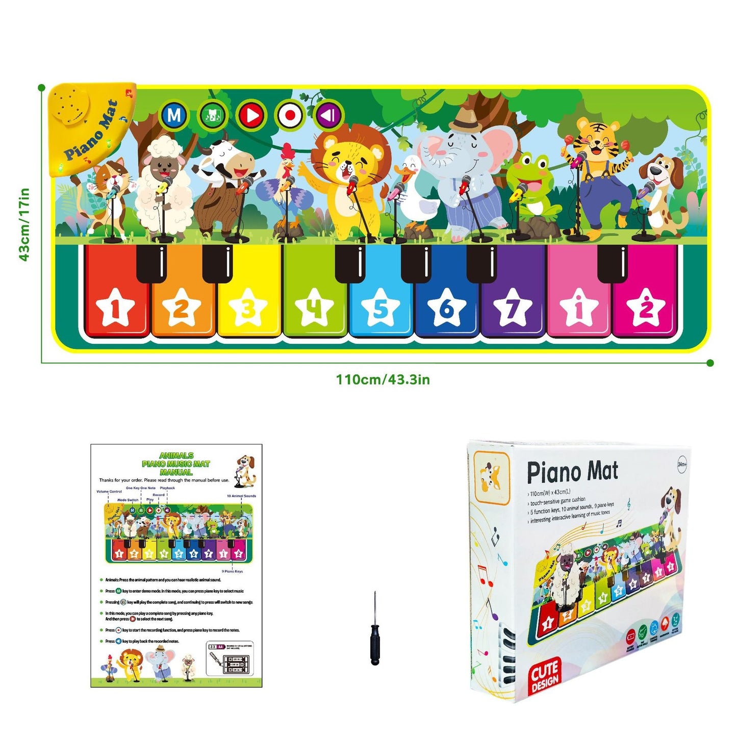Interactive Musical Piano Play Mat