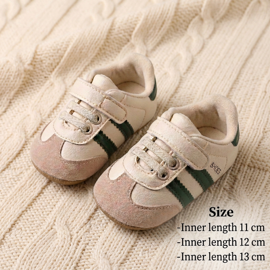 Classic Retro Baby Sneakers – Soft Sole First Walking Shoes