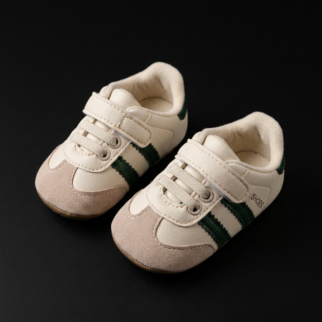 Classic Retro Baby Sneakers – Soft Sole First Walking Shoes