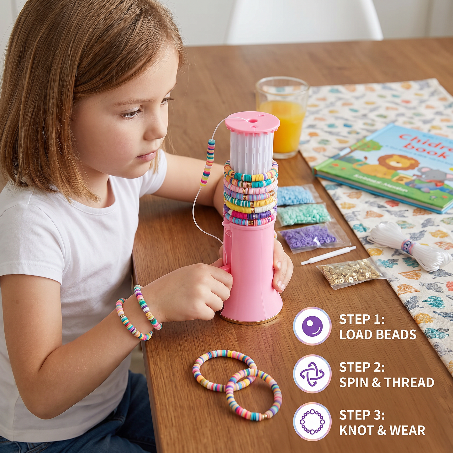DIY Beaded Bracelet Making Kit for Kids